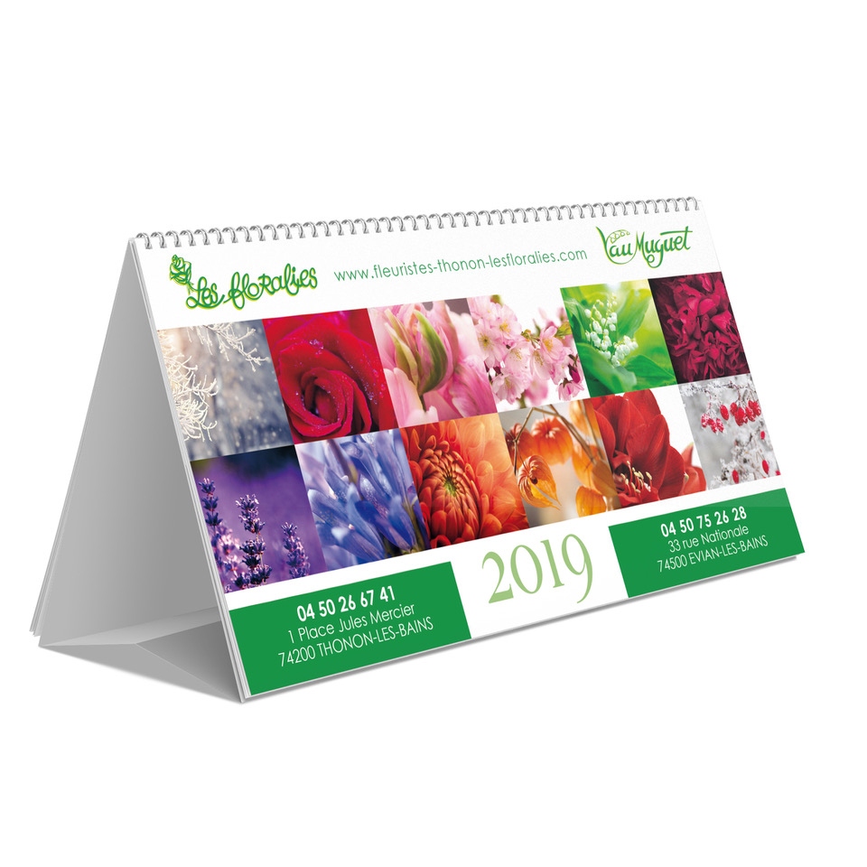 calendrier 2019 réalisé pour les Floralies à Thonon